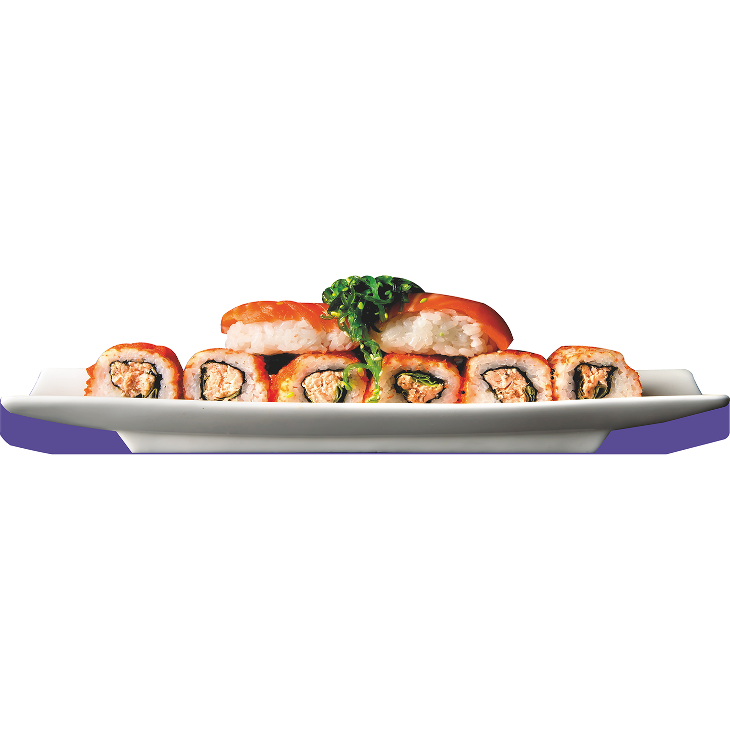 Sushi Rolls Plate Japanese Food Rice Salmon Shrimp Cardboard Cutout