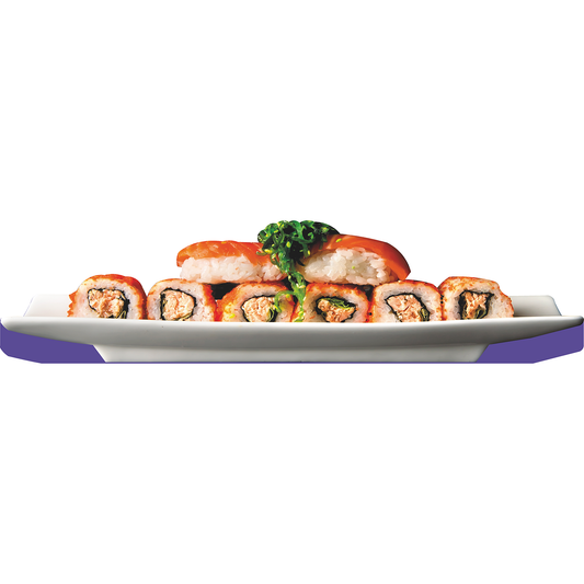 Sushi Rolls Plate Japanese Food Rice Salmon Shrimp Cardboard Cutout