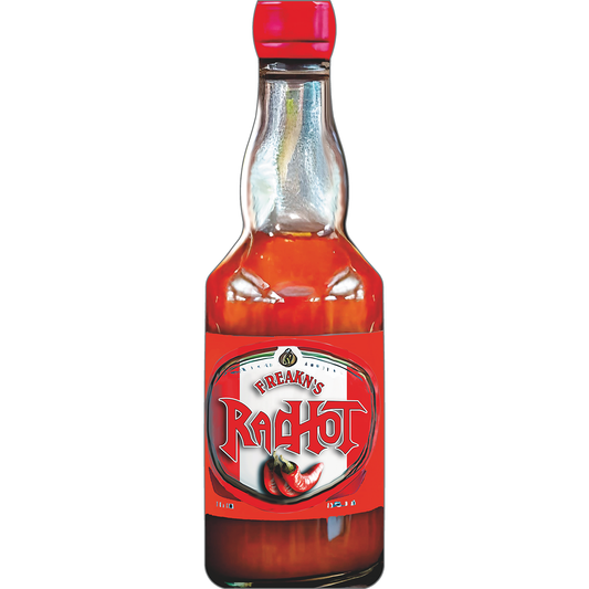 6ft Freak Rad Hot Sauce Red Cayenne Pepper Bottle Cardboard Cutout