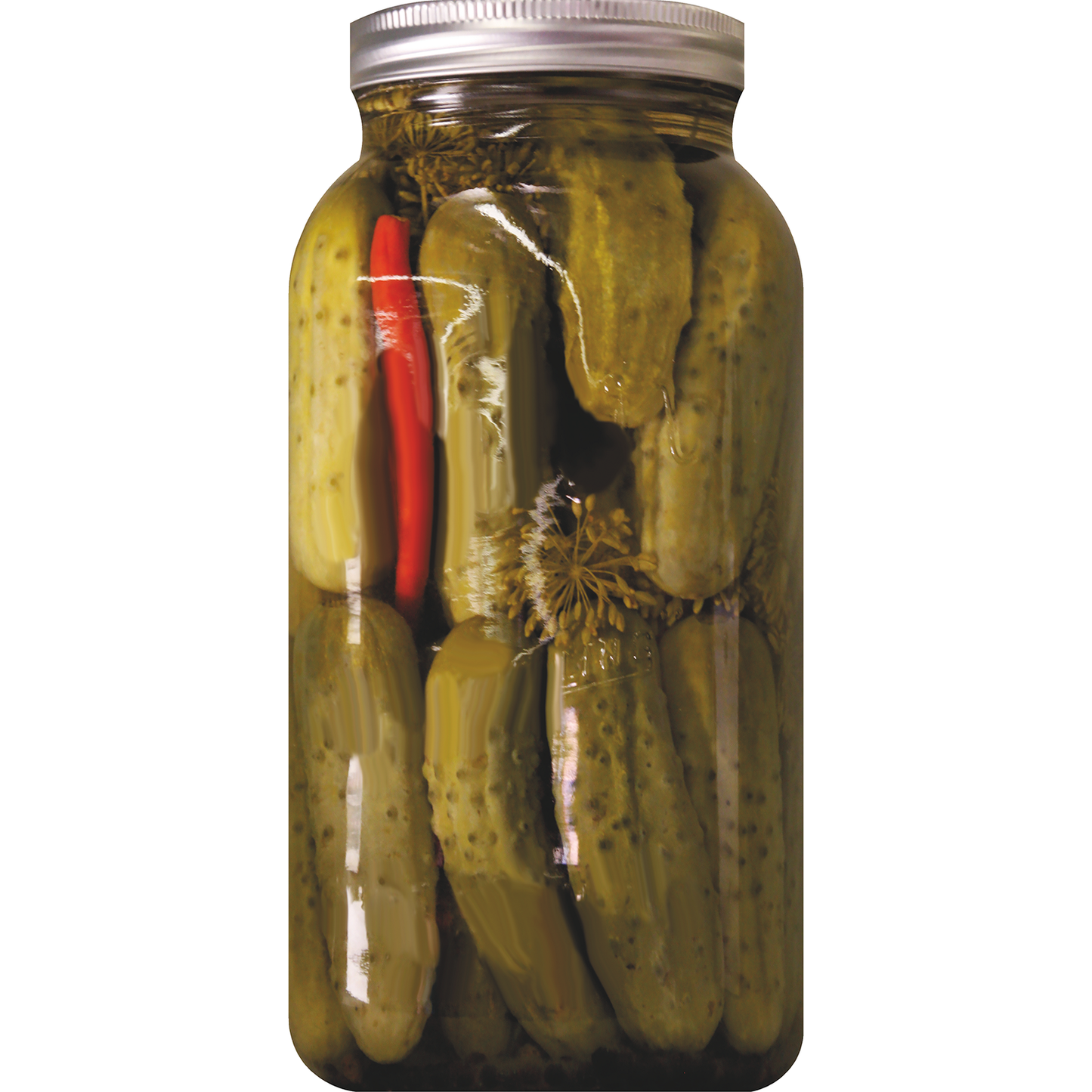 Mason Jar Of Pickles Cardboard Cutout