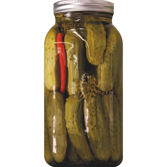 Mason Jar Of Pickles Cardboard Cutout