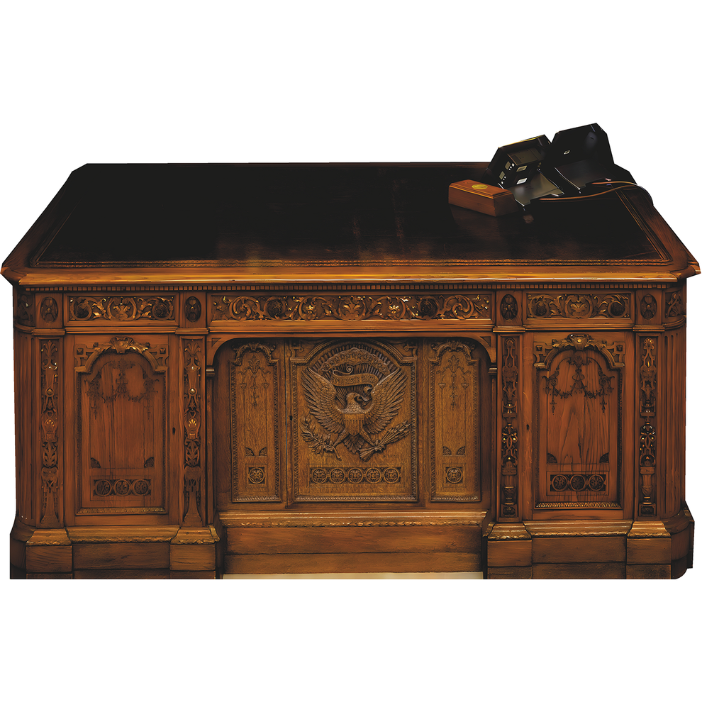 White House Oval Office US President Resolute Desk Cardboard Cutout ...