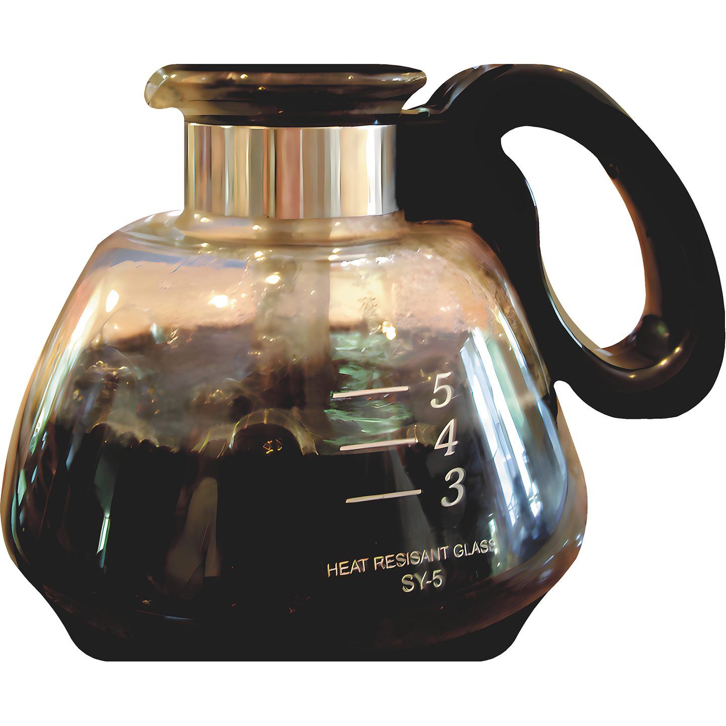 Glass Brewed Black Coffee Pot Cardboard Cutout