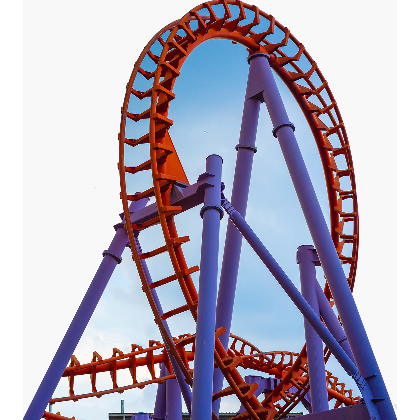Amusement Park Roller Coaster Loop Cardboard Cutout