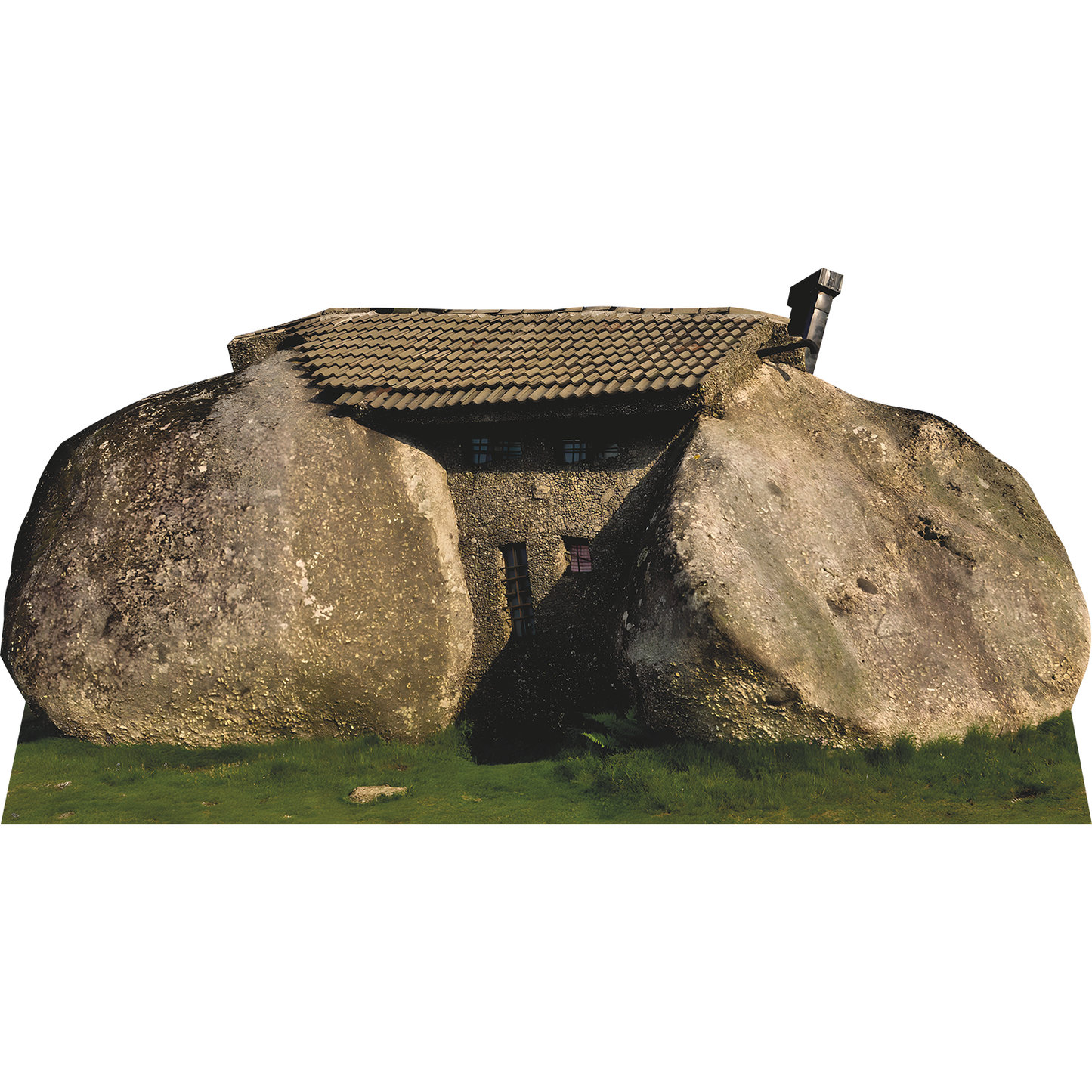 Casa do Penedo Stone House of the Rock Boulder Isolated Shelter Cardboard Cutout