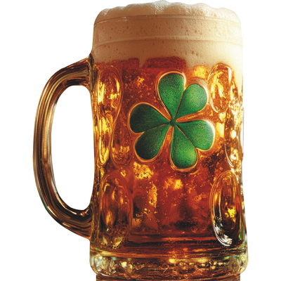 Saint Patrick's Day Irish Beer Ale Mug Shamrock Clover Cardboard Cutout