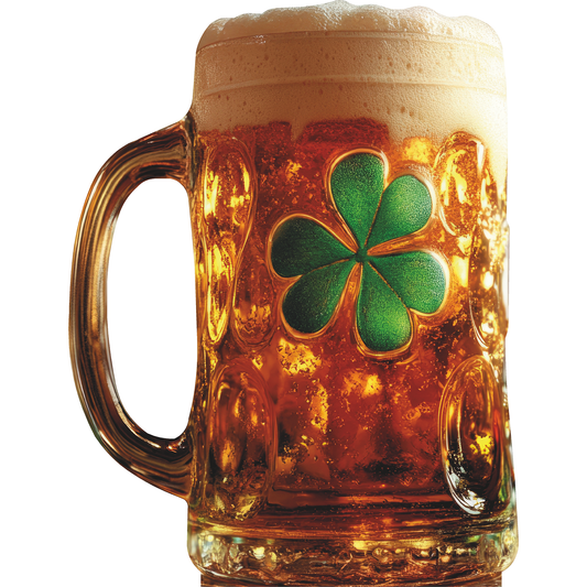 Saint Patrick's Day Irish Beer Ale Mug Shamrock Clover Cardboard Cutout