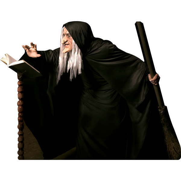 Halloween Witch Casting Hocus Spell Cardboard Cutout