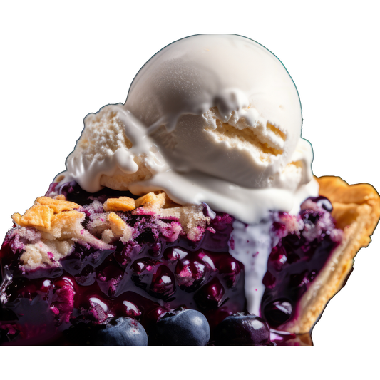 Blueberry Pie Slice Ice Cream Cardboard Cutout