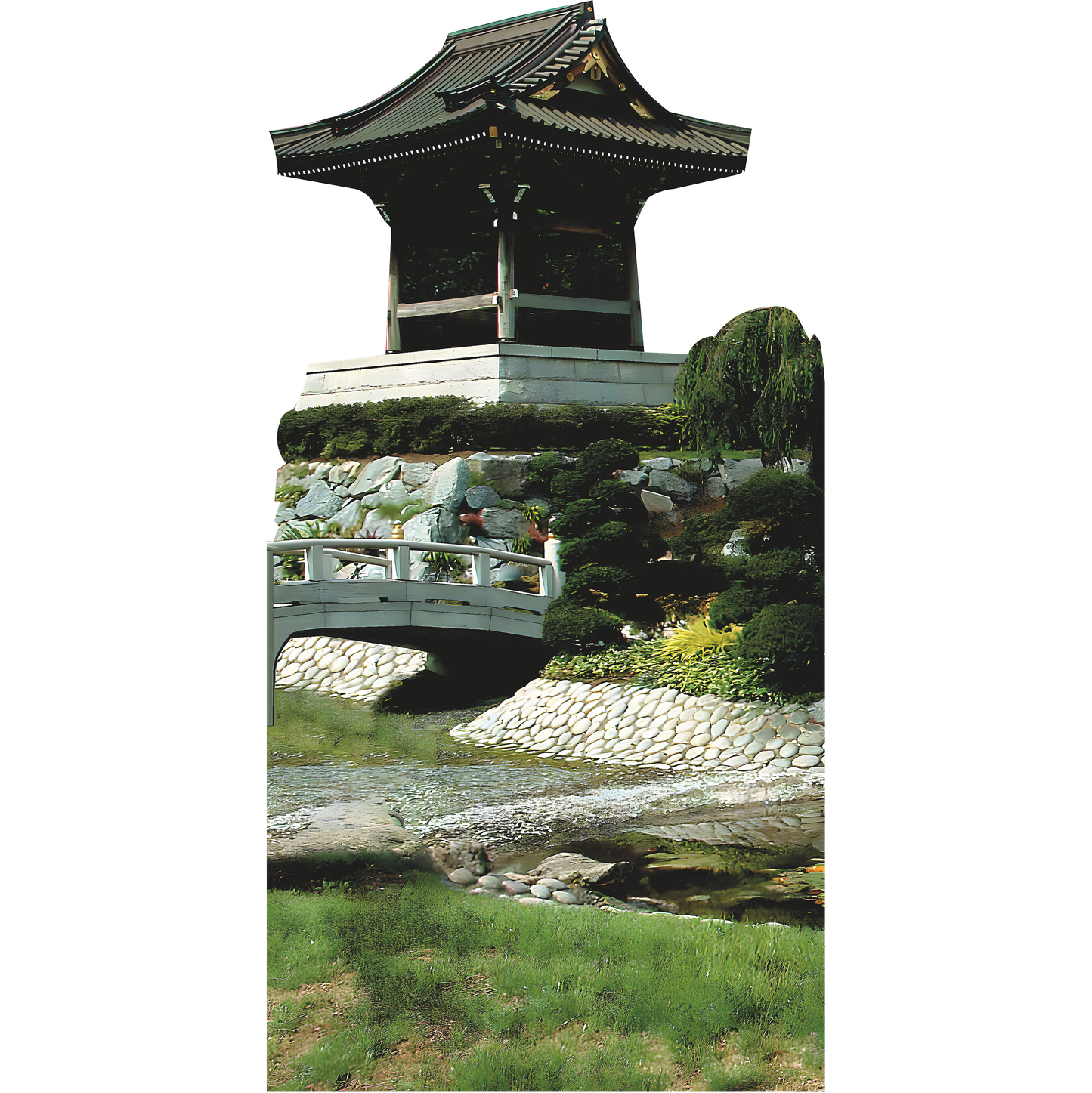 Japanese Temple Garden Tower Cardboard Cutout
