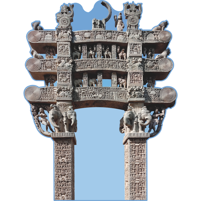 Indian Torana Stone Gate Cardboard Cutout