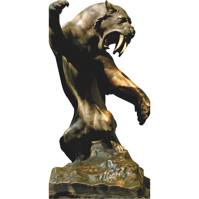 Saber Tooth Tiger Smilodon Paleolithic Beast Statue Cardboard Cutout
