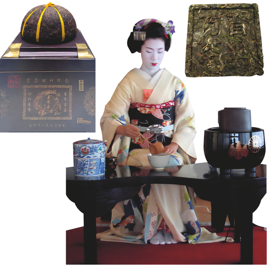 Japanese Tea Master Maiko Table Matcha Green Sencha Cardboard Cutout