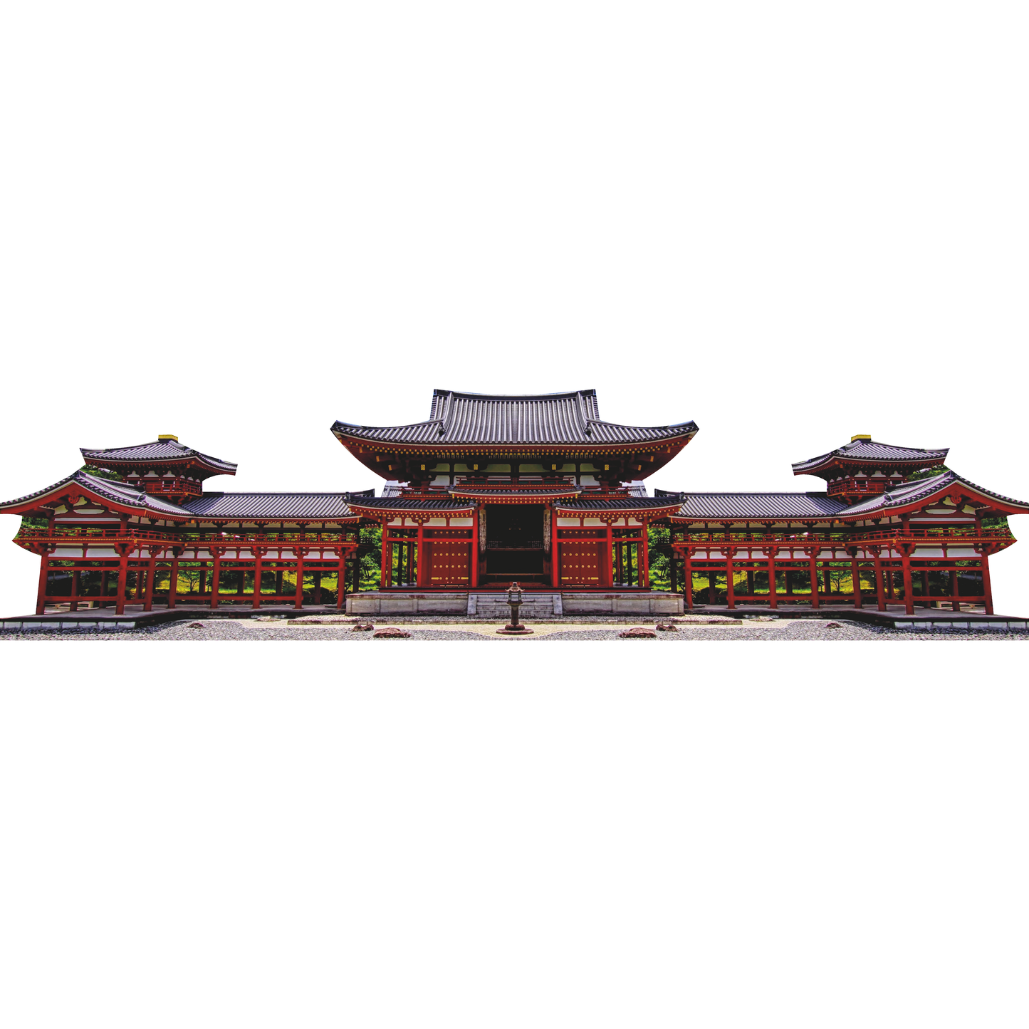 Red Japanese Temple Castle Cardboard Cutout