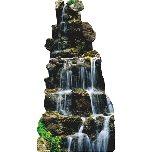 Cascading Waterfall Japanese Garden Cardboard Cutout