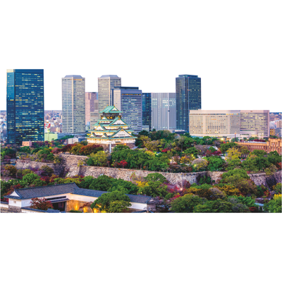 Osaka Japan City Skyline Cardboard Cutout