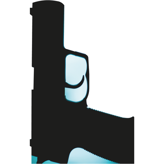 Handgun Pistol Silhouette Cardboard Cutout