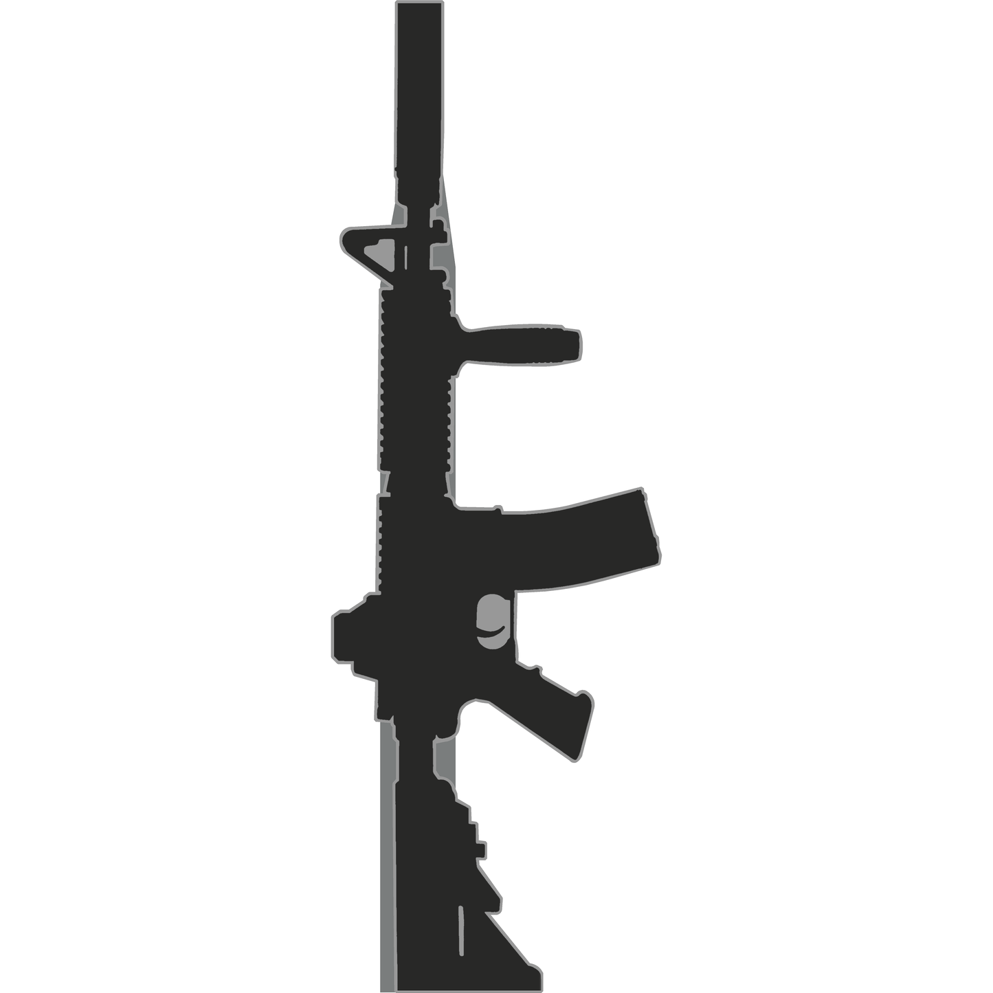 M-16 M16 Military Semi Automatic Rifle Silhouette Cardboard Cutout