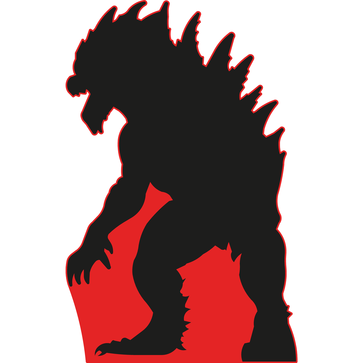 Kaiju Kong Zila Dinosaur Silhouette Giant Monster Tokyo Destroyer Cardboard Cutout