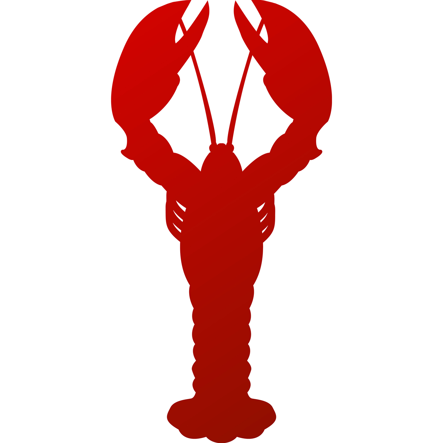 Lobster Silhouette In Red Cardboard Cutout