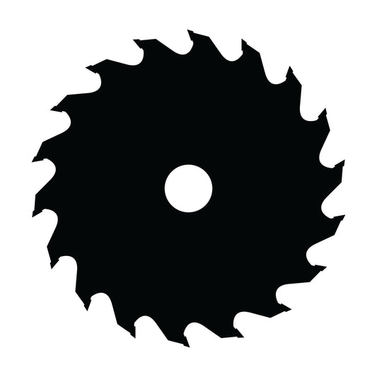 Razor Blade Circular Saw Silhouette Cardboard Cutout