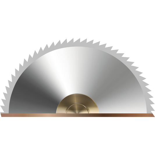 Metal Razor Blade Circular Saw In Ground Cardboard Cutout