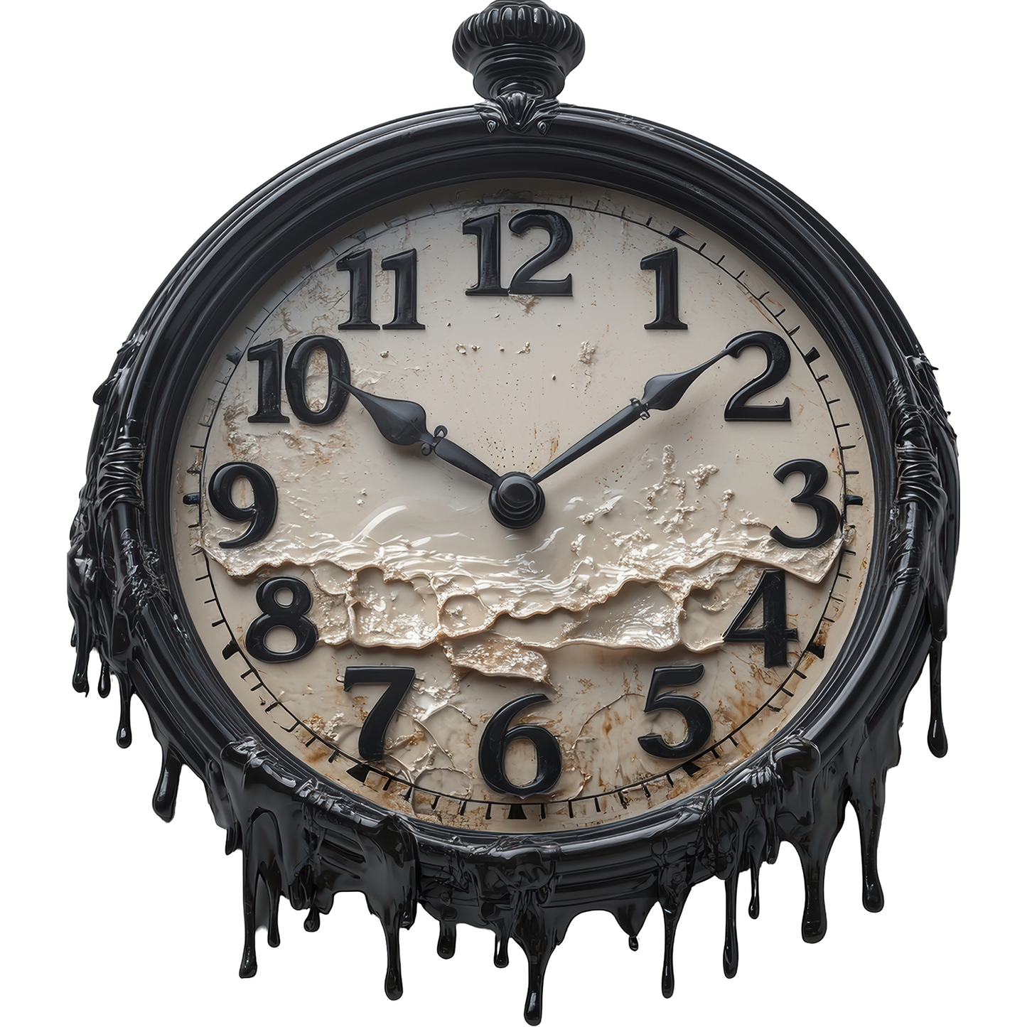 Melting Vintage Clock Time Cardboard Cutout