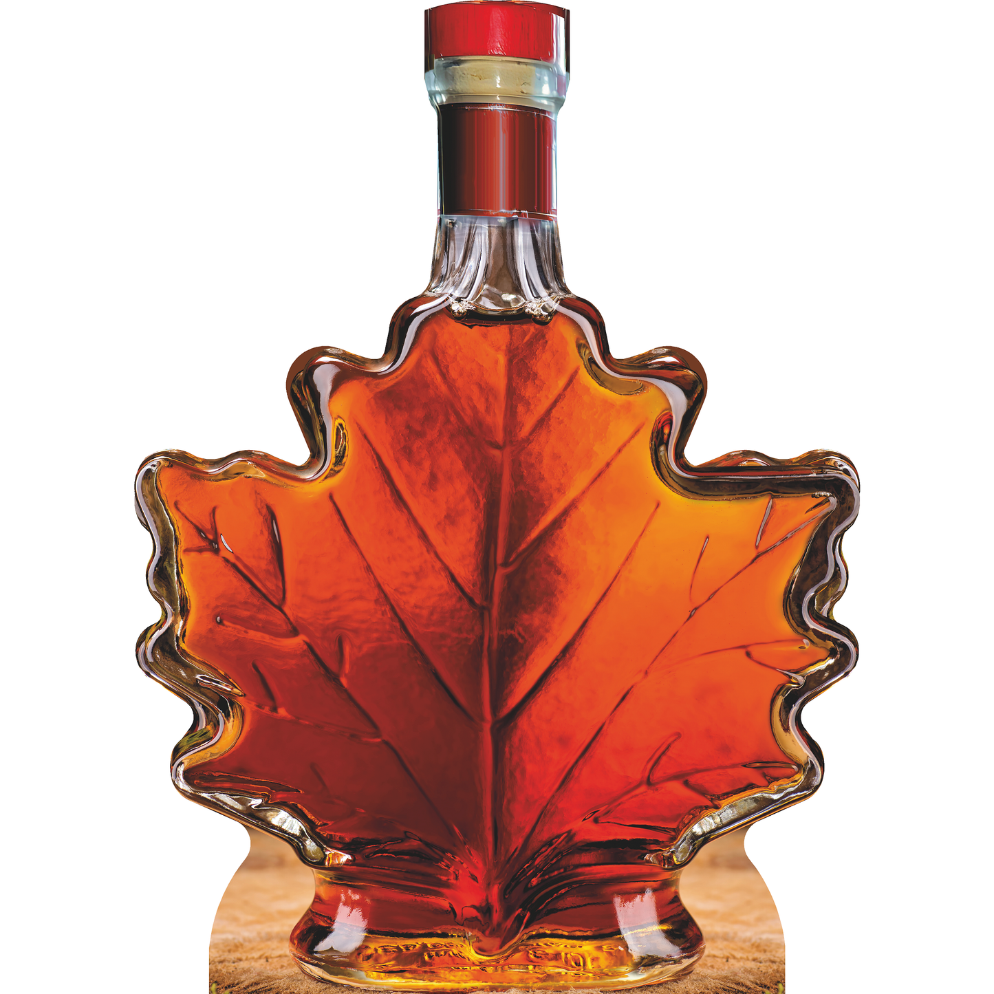 Leaf Shaped Bottle Maple Syrup Canada Cardboard Cutout