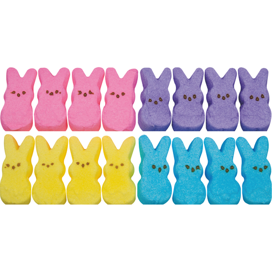 Easter Bunny Marshmallow Candy 12 Pack Cardboard Cutouts