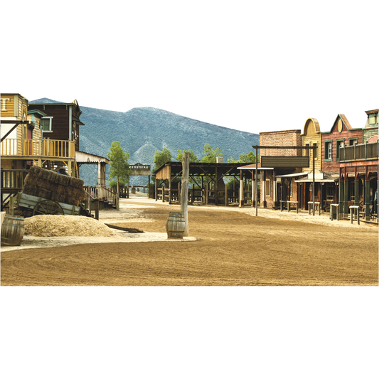 Hollywood Old Wild Western Town Prop Backdrop Cardboard Cutout
