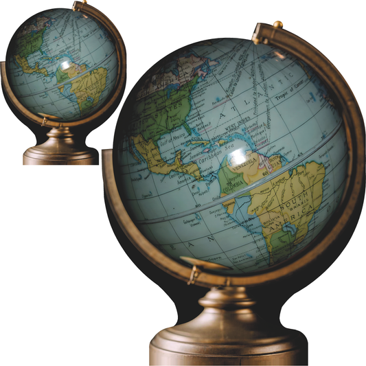 World Globe Earth Map Prop Decor Cardboard Cutout