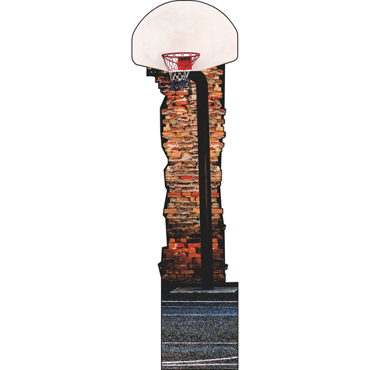 Urban Street Basketball Court Hoop Cardboard Cutout