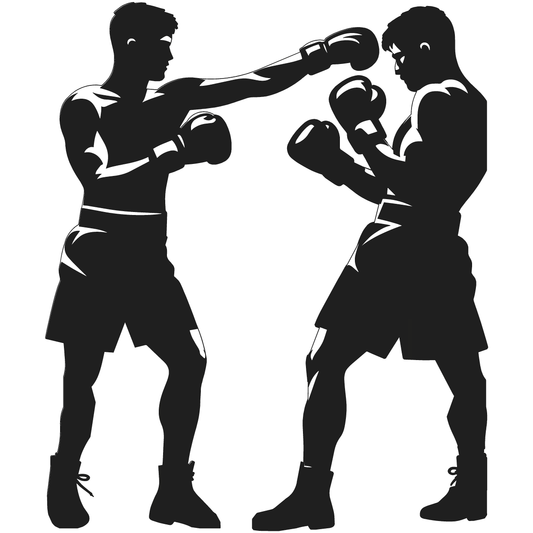 2pack Boxing Boxer Fighting Fighter Dukes Up Silhouette Cardboard Cutout