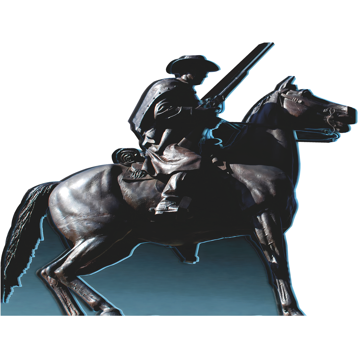 Texas Ranger State Capitol Building Statue Cowboy Horse Cardboard Cutout