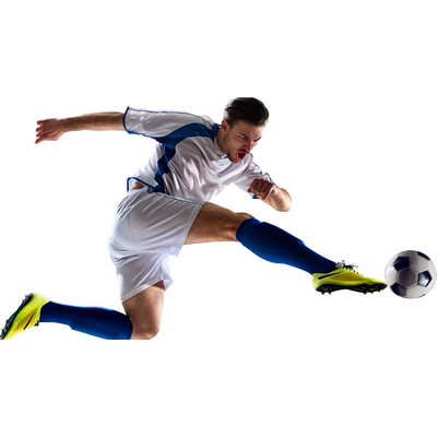 Soccer Player Kicking Ball Cardboard Cutout