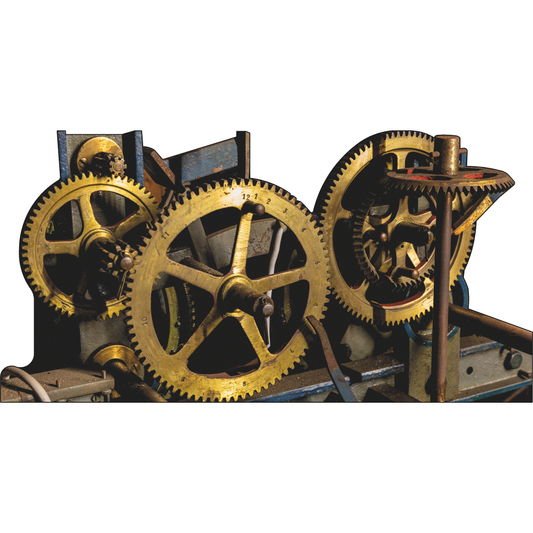 Rusty Metal Industrial Clock Gear Steampunk Clockwork Cardboard Cutout