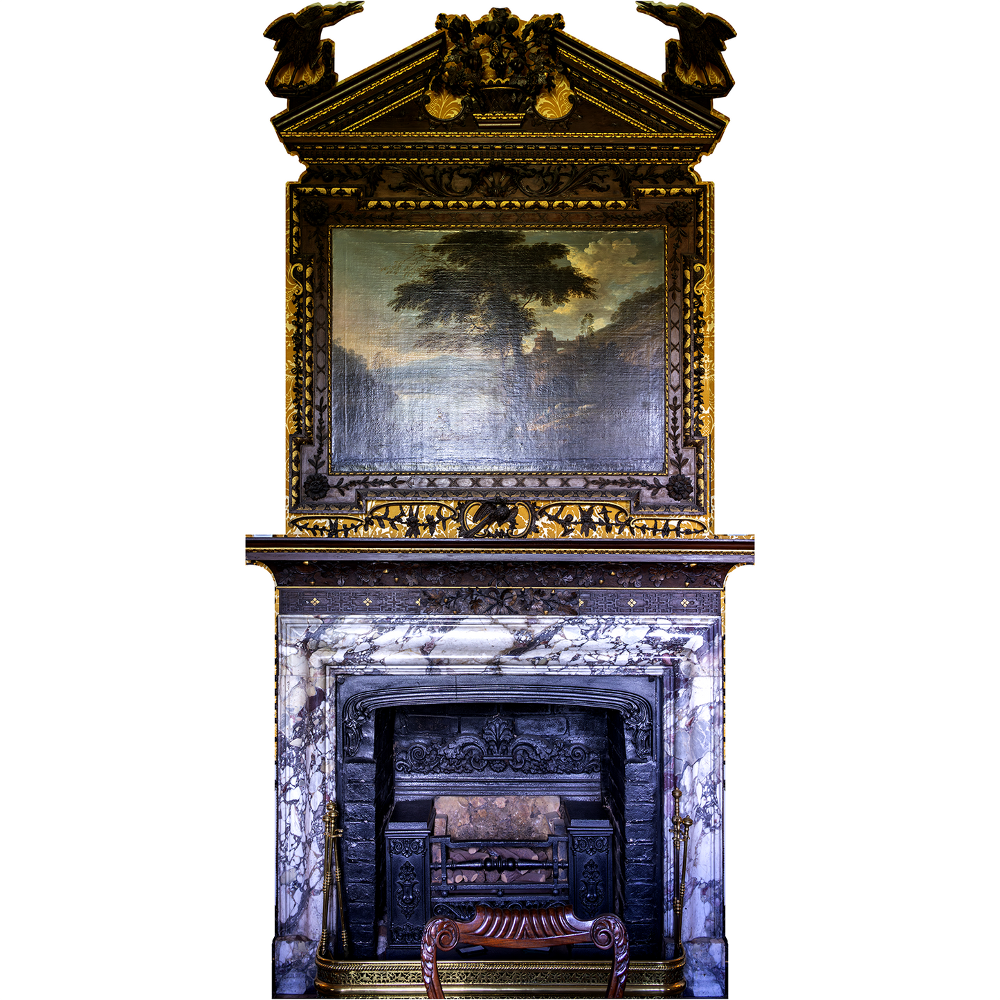 Fancy Victorian English Fireplace and Painting Prop Cardboard Cutout
