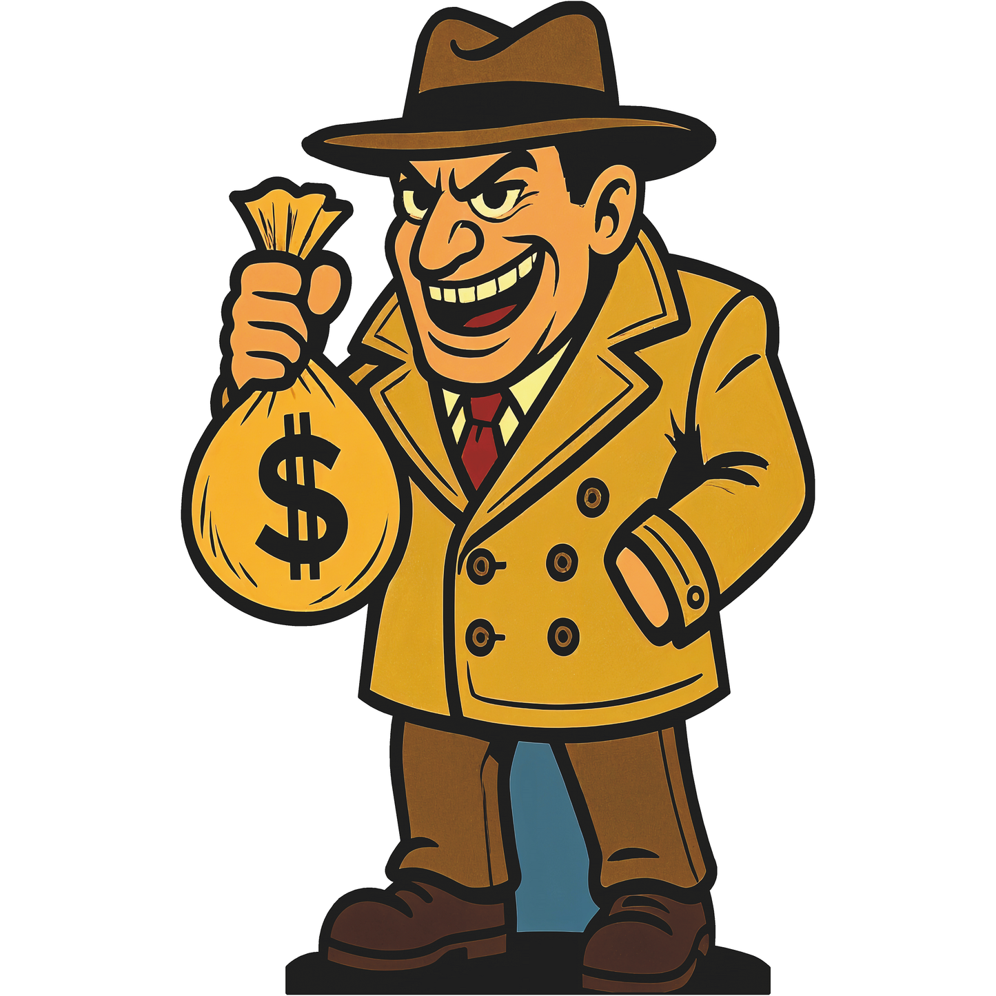 Cartoon 1920s 20s Gangster Mobster Harlem Good Fella Cash Cardboard Cutout