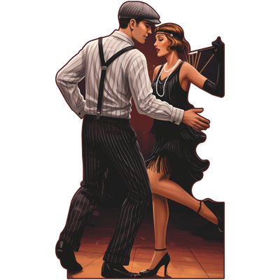 Dancing Roaring 20s 1920s Couple Cardboard Cutout