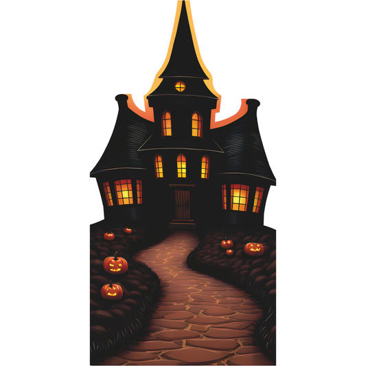 Halloween Haunted House Pumpkin Jack O Lantern Cardboard Cutout
