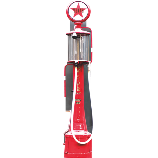 Vintage Red 1930 Texas Route 66 Gas Pump Cardboard Cutout
