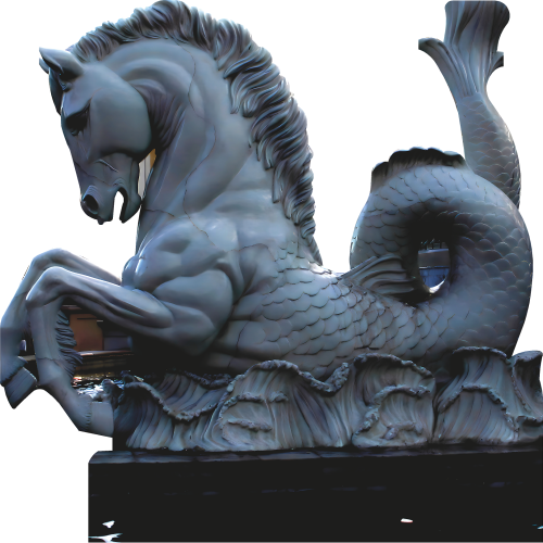 Palace of Caesar Greek Hippocampus Water Horse Poseidon Statue Cardboard Cutout