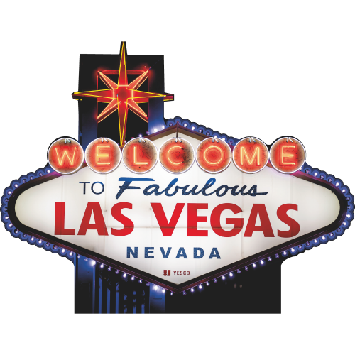 Wide Welcome To Fabulous Las Vegas Nevada Sign Cardboard Cutout