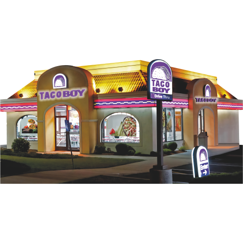 Late Night Taco Boy Burrito Run Mexican Restaurant Cardboard Cutout