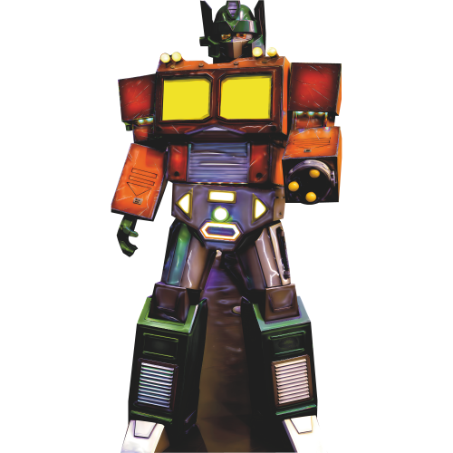 Optimal Prime Transforming Giant Japanese Disguise Robot Mech Cardboard Cutout