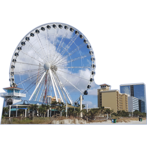 Myrtle Beach South Carolina Ferris Wheel Skyline Cardboard Cutout