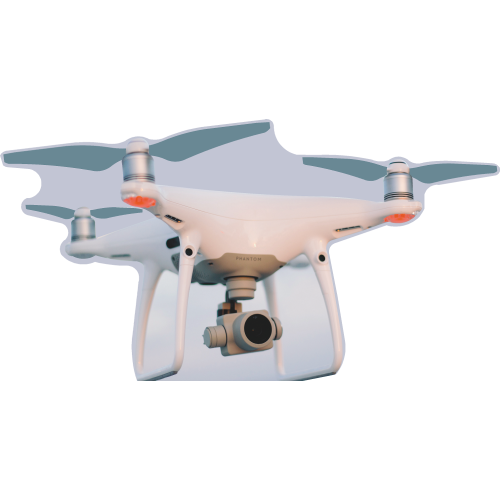 Unmanned Quadcopter Camera Spy Drone Plane Standing Cardboard Cutout