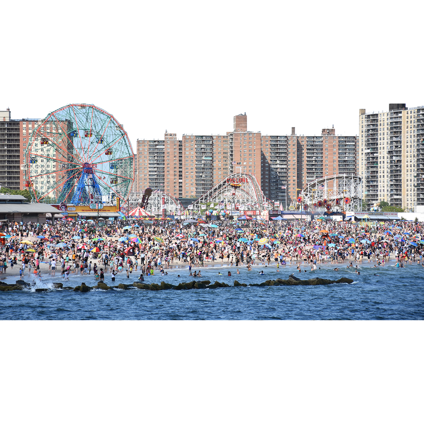 Coney Island Beach Amusement Park New York Skyline Cardboard Cutout