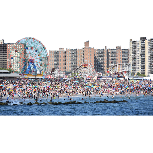 Coney Island Beach Amusement Park New York Skyline Cardboard Cutout