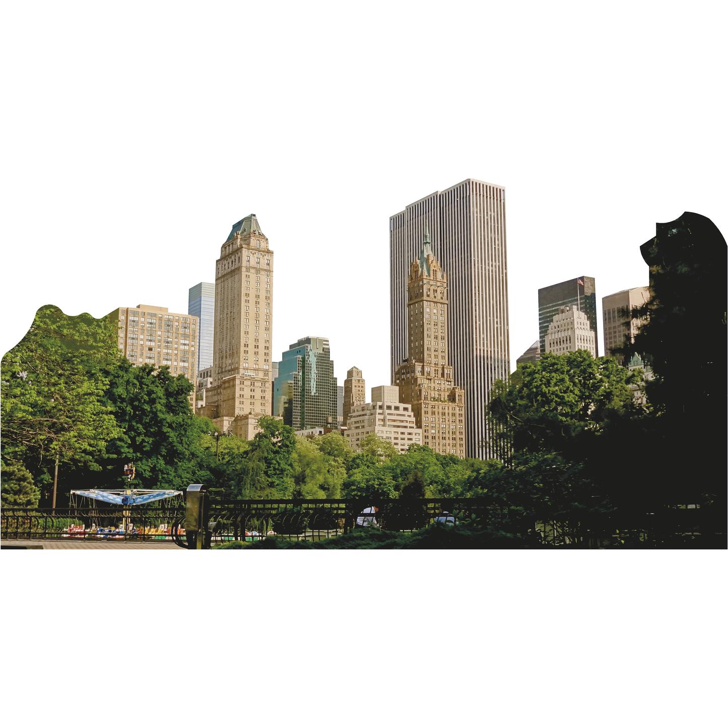 New York City Skyline View From Central Park Cardboard Cutout